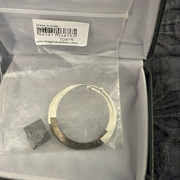 Rhodium Dipped Hammered Hoops in Silver - 1 3/4” - Picture 3 of 4